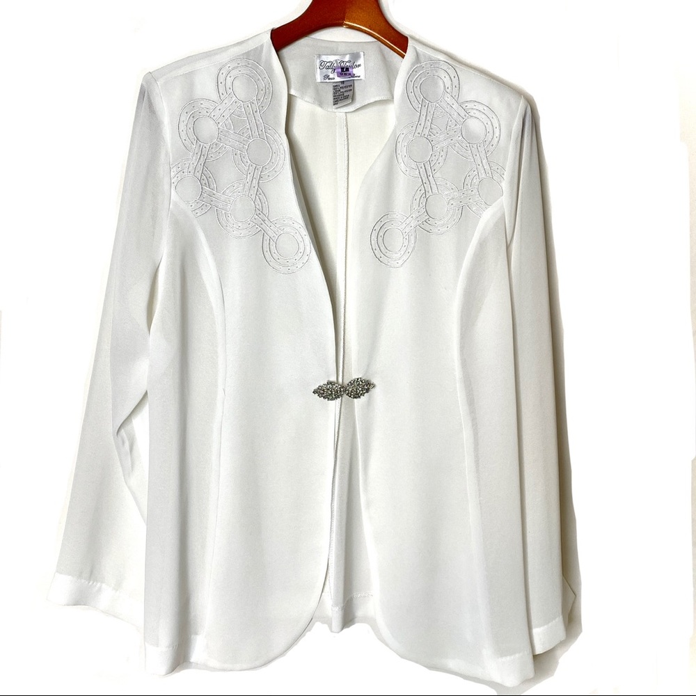 Tally Taylor Paris Rome semi sheer white open top
